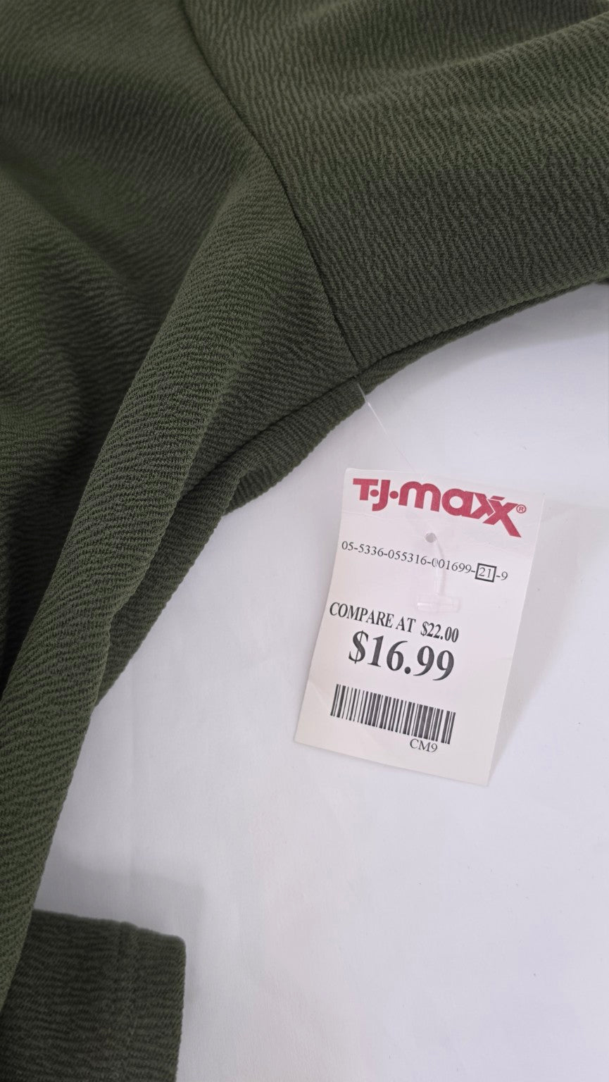 Green Envelope Los Angeles Olive Green Balloon Sleeve Blouse