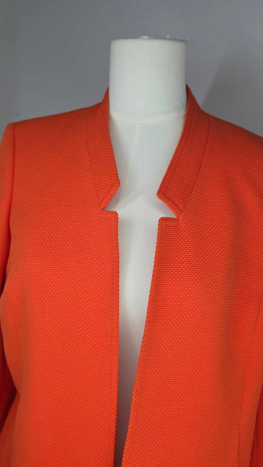 Kasper Textured Orange Petite Blazer | Size 8P