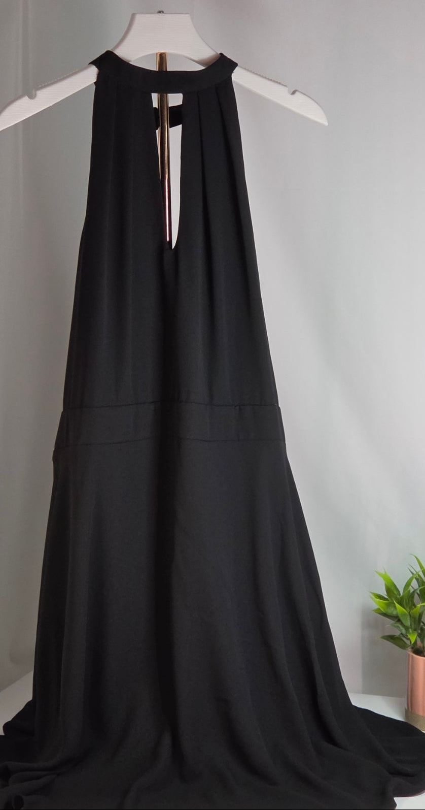 Design Lab Lord & Taylor Black Halter Keyhole Dress Size L/G