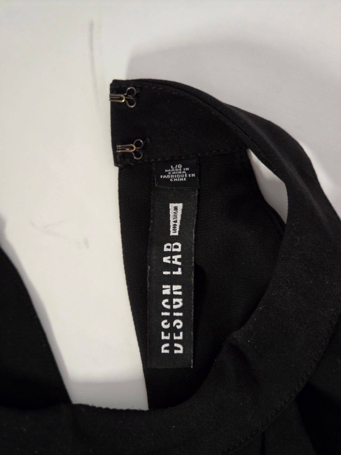 Design Lab Lord & Taylor Black Halter Keyhole Dress Size L/G
