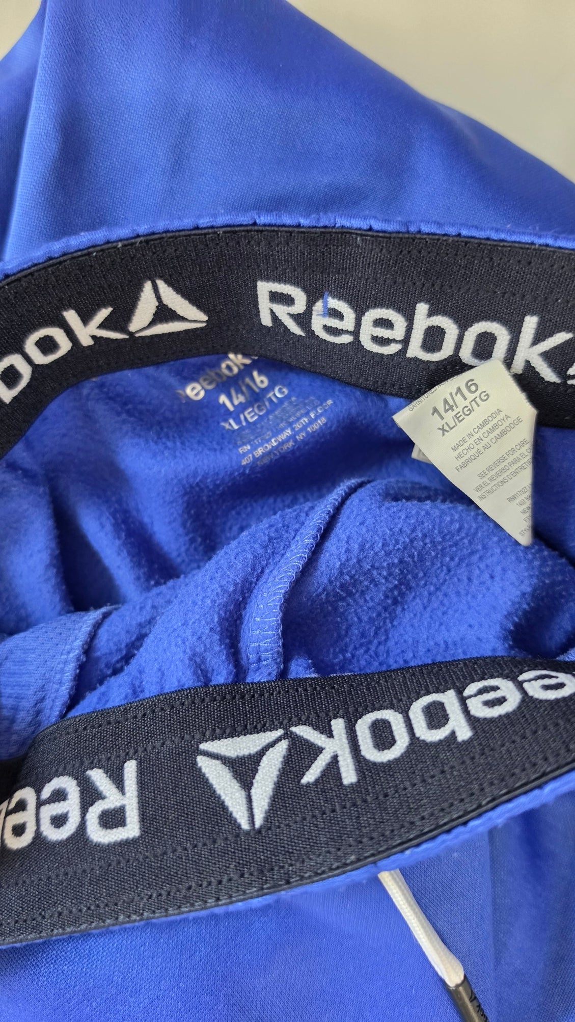 Reebok Kids XL 14/16 Blue Hoodie & Jogger Tracksuit Set