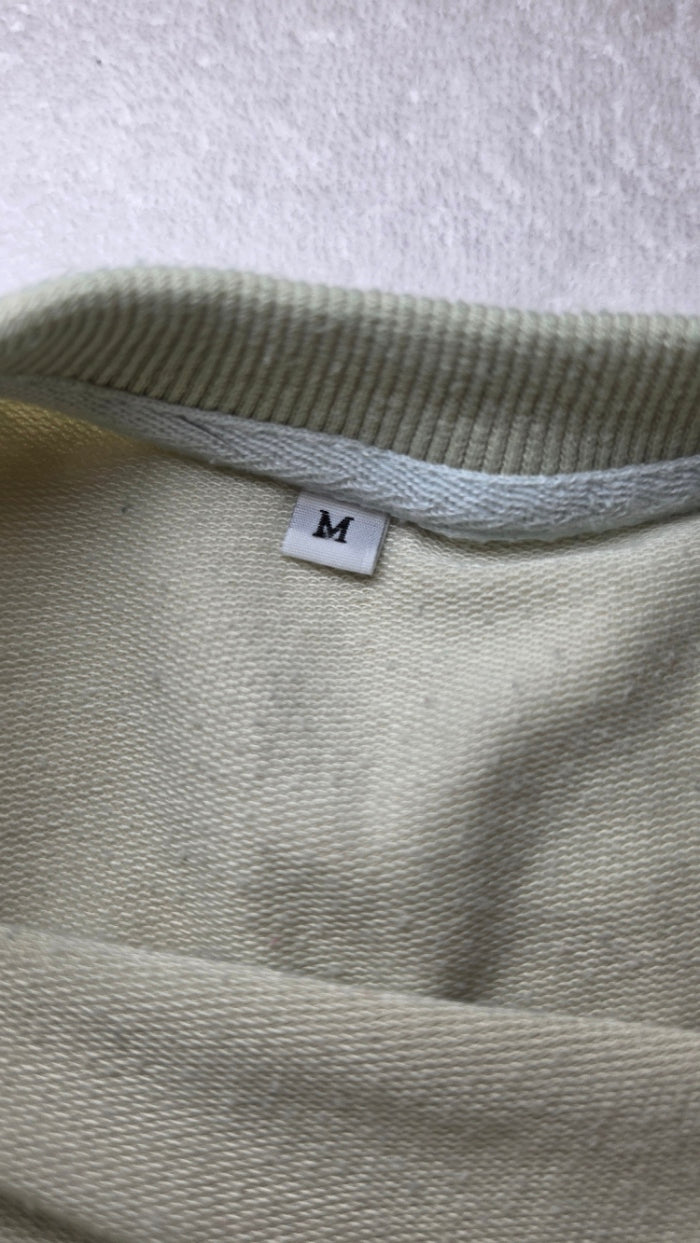 Pastel Rainbow Teacher Graphic Sweatshirt Mint Green Size M