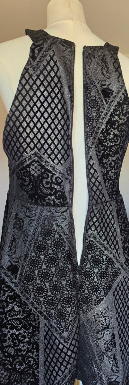 Maurices Black & Silver Fit & Flare Dress – Large