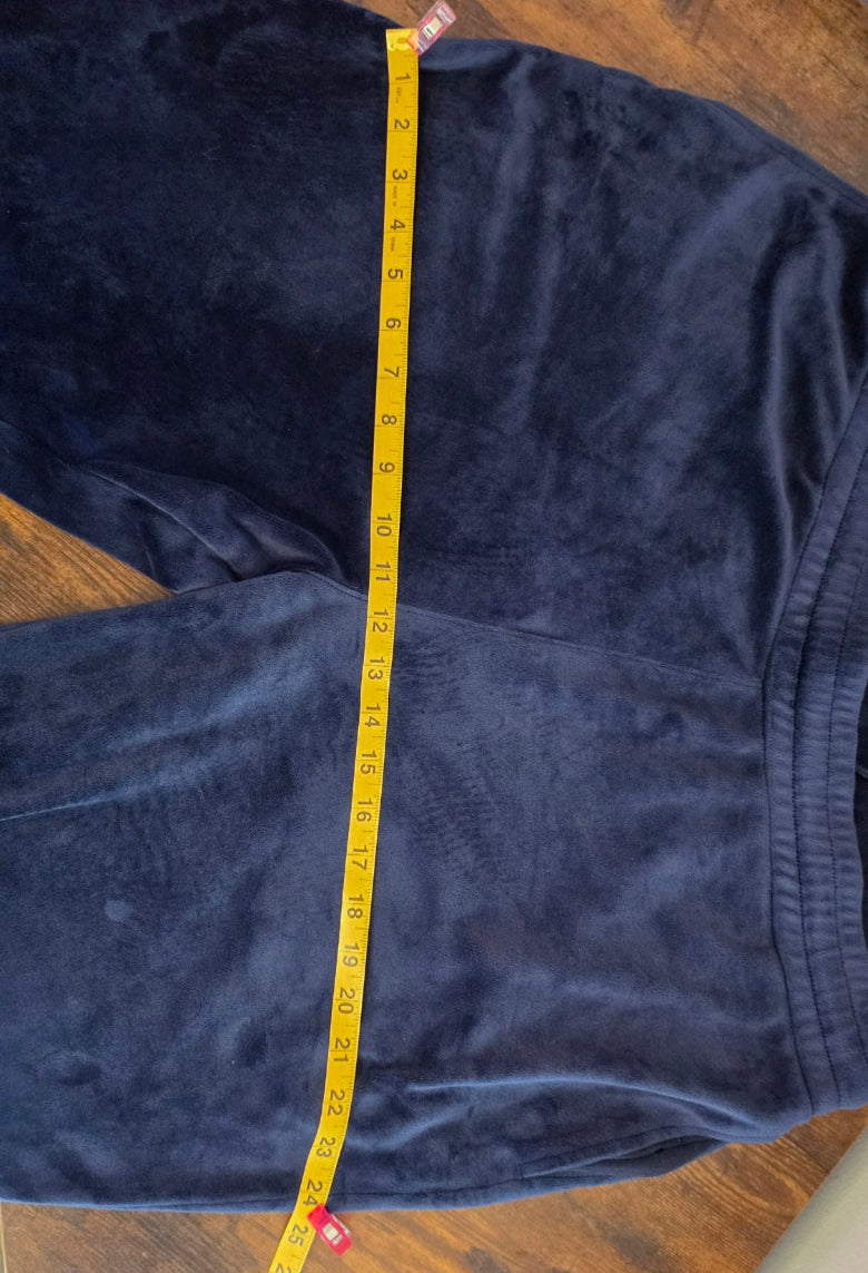 FILA Navy Blue Velour Jogger Sweatpants XXL Embroidered Logo Y2K Streetwear