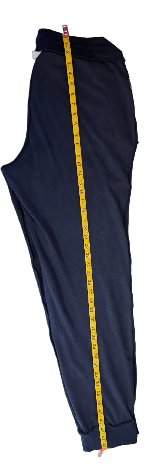 FILA Navy Blue Velour Jogger Sweatpants XXL Embroidered Logo Y2K Streetwear