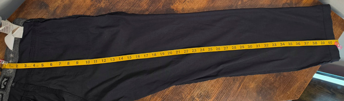 Billabong Men’s Black Stretch Utility Travel Pants Drawstring Zip Pockets