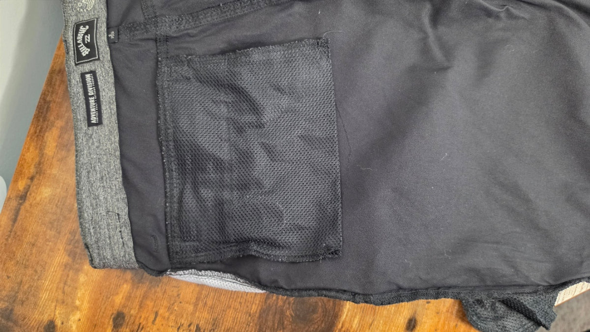 Billabong Men’s Black Stretch Utility Travel Pants Drawstring Zip Pockets