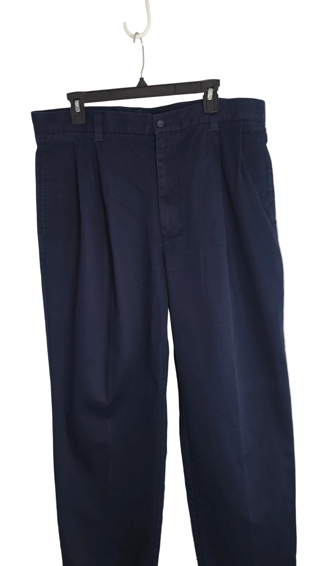 Dockers Tour Men’s Navy Pleated Chino Pants – W38 L30 – 100% Cotton