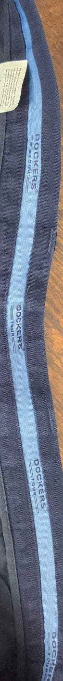 Dockers Tour Men’s Navy Pleated Chino Pants – W38 L30 – 100% Cotton