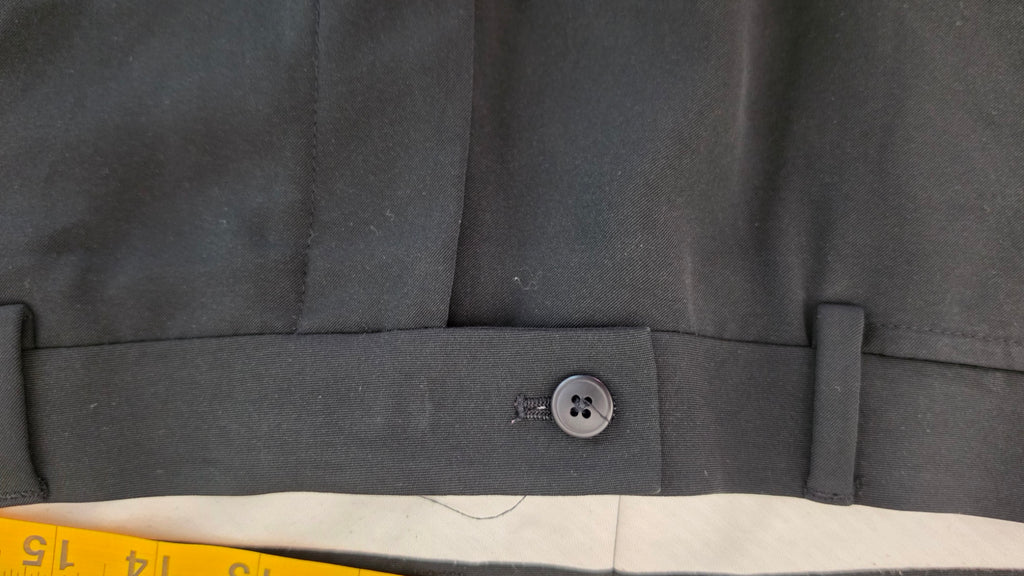 Alan Flusser Golf Men’s Black Dress Pants 42x32 Flat Front Classic Fit