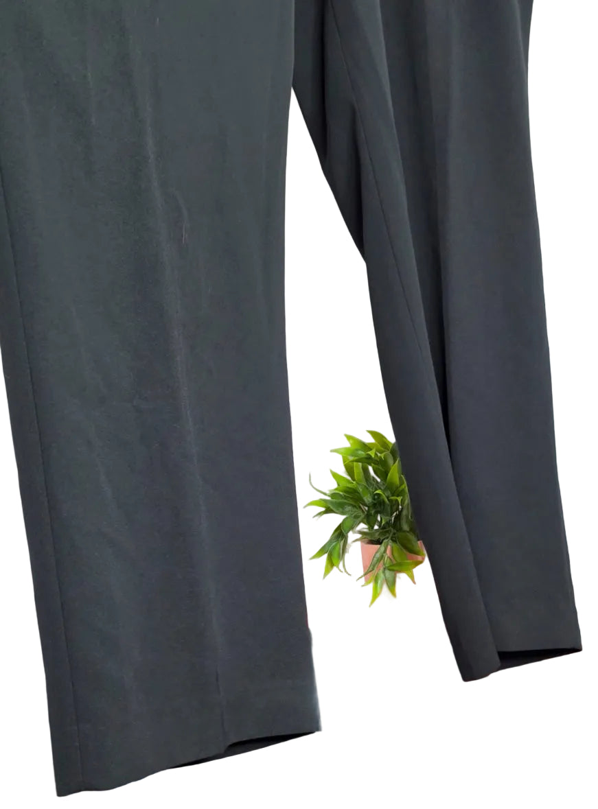 Alan Flusser Golf Men’s Black Dress Pants 42x32 Flat Front Classic Fit