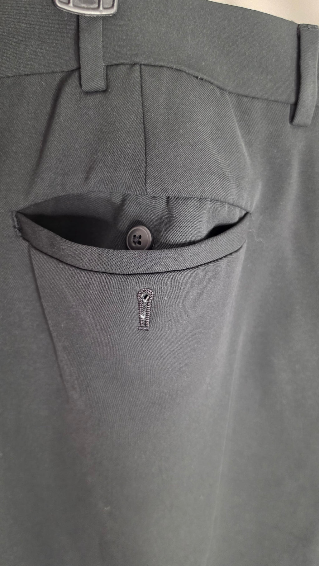 Alan Flusser Golf Men’s Black Dress Pants 42x32 Flat Front Classic Fit