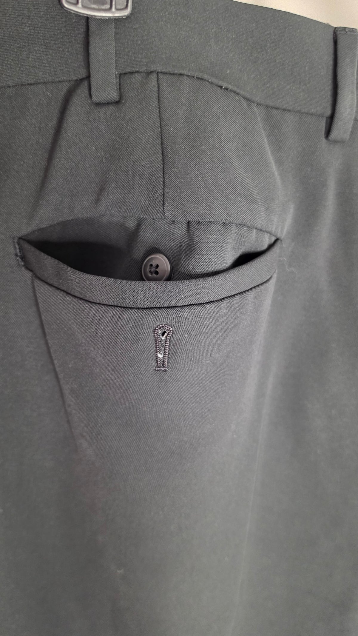 Alan Flusser Golf Men’s Black Dress Pants 42x32 Flat Front Classic Fit