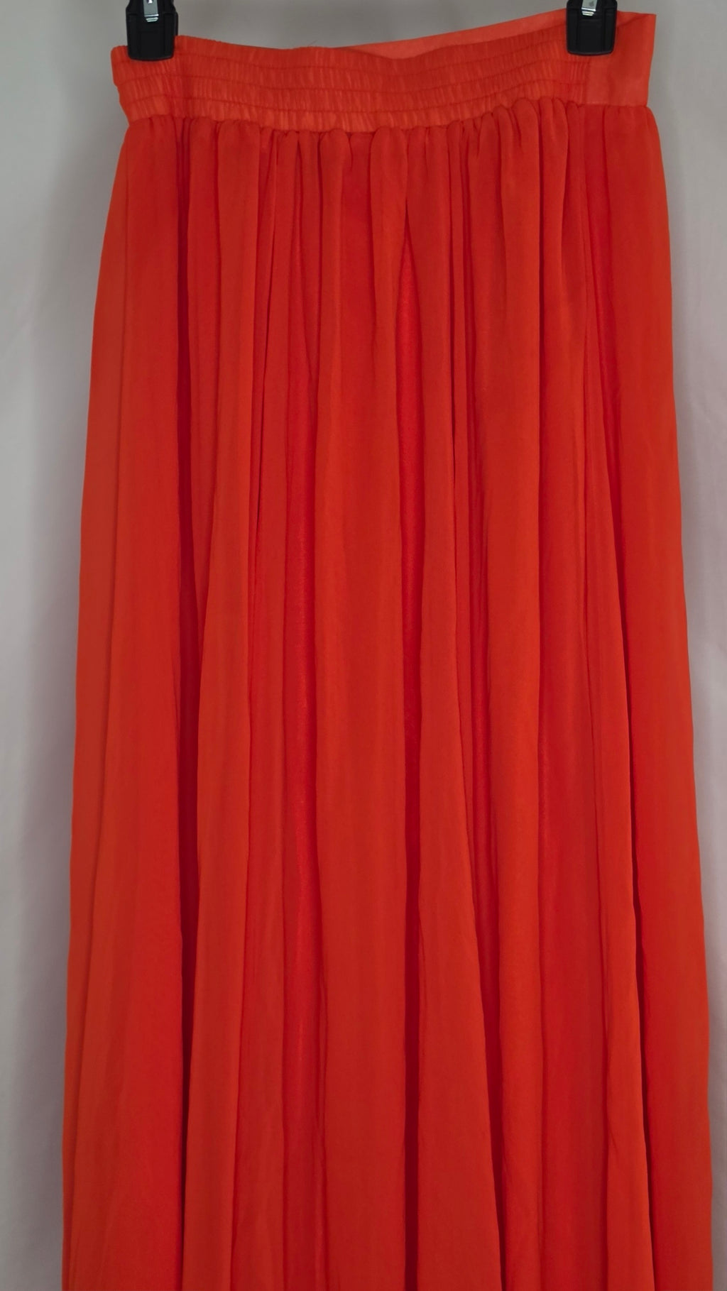 New York & Company bright orange/coral flowy maxi skirt