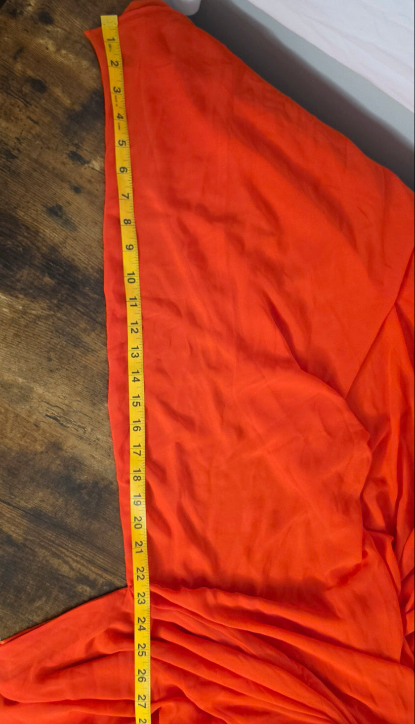 New York & Company bright orange/coral flowy maxi skirt
