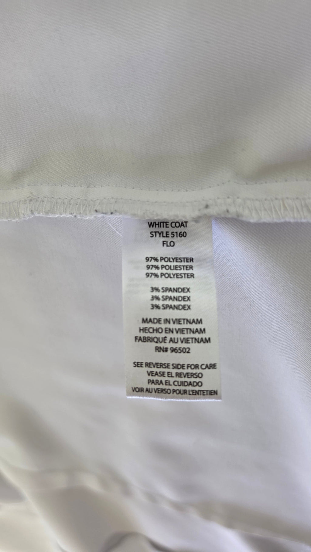 Healing Hands The White Coat Women's Large White Lab Coat Medical Jacket