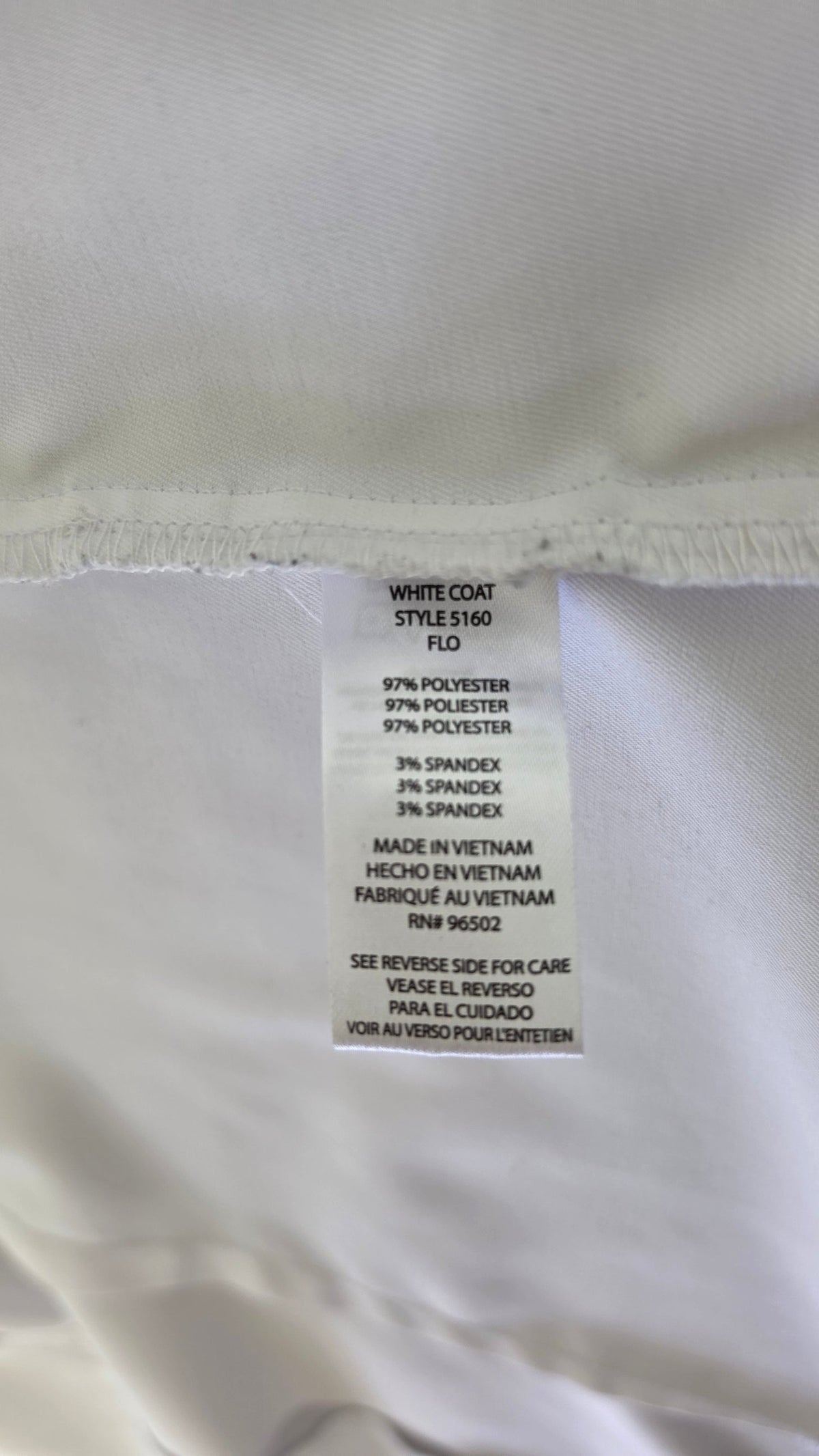 Healing Hands The White Coat Women's Large White Lab Coat Medical Jacket