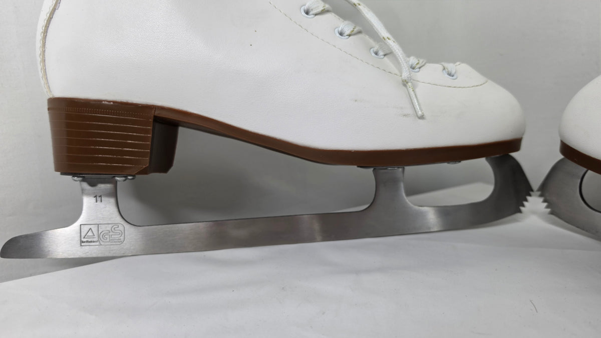 DBX Classic Women’s Figure Skates Size 10 White Ice Skating Boots Blades