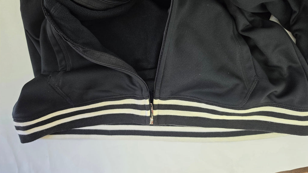 Victoria’s Secret PINK Full Zip Jacket Large Black Orange Varsity Track Y2K