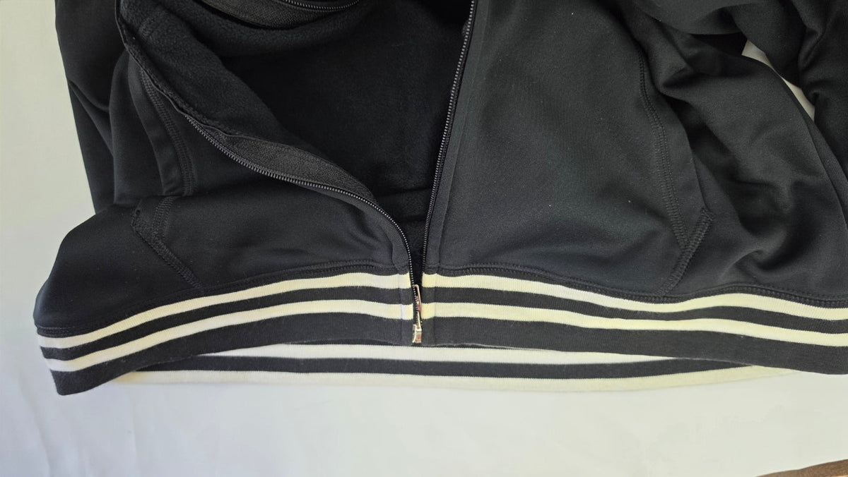 Victoria’s Secret PINK Full Zip Jacket Large Black Orange Varsity Track Y2K