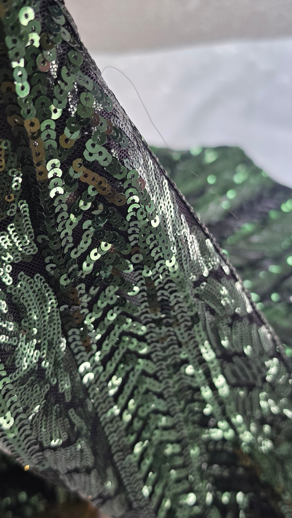 Faviana Green Black Sequin Beaded Halter Formal Gown Evening Prom Dress
