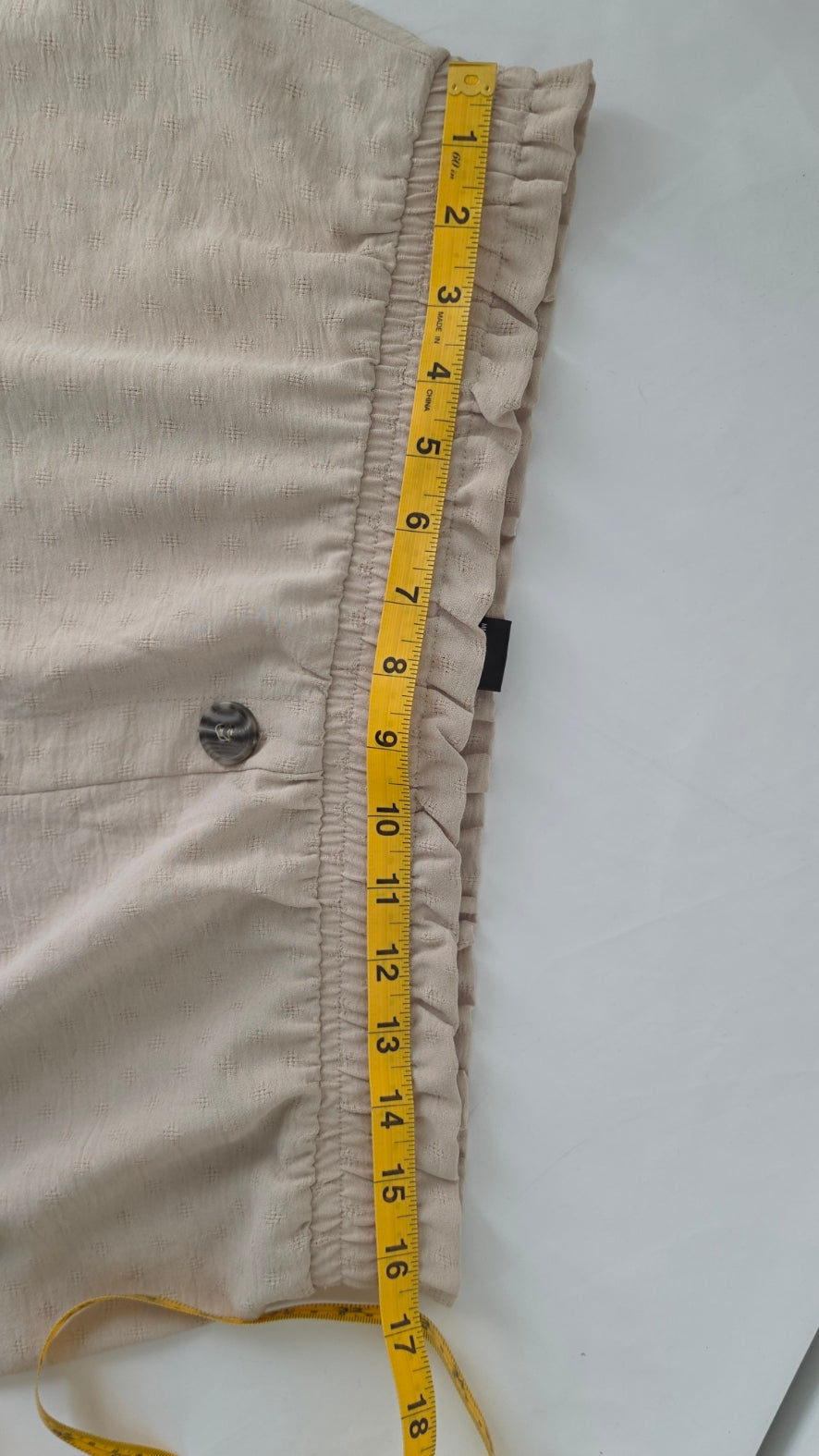 SOHO Apparel Beige Textured Button Front Midi Skirt Elastic