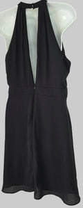 Express Women’s Size 10 Black Halter Dress Keyhole Open Back Fit & Flare