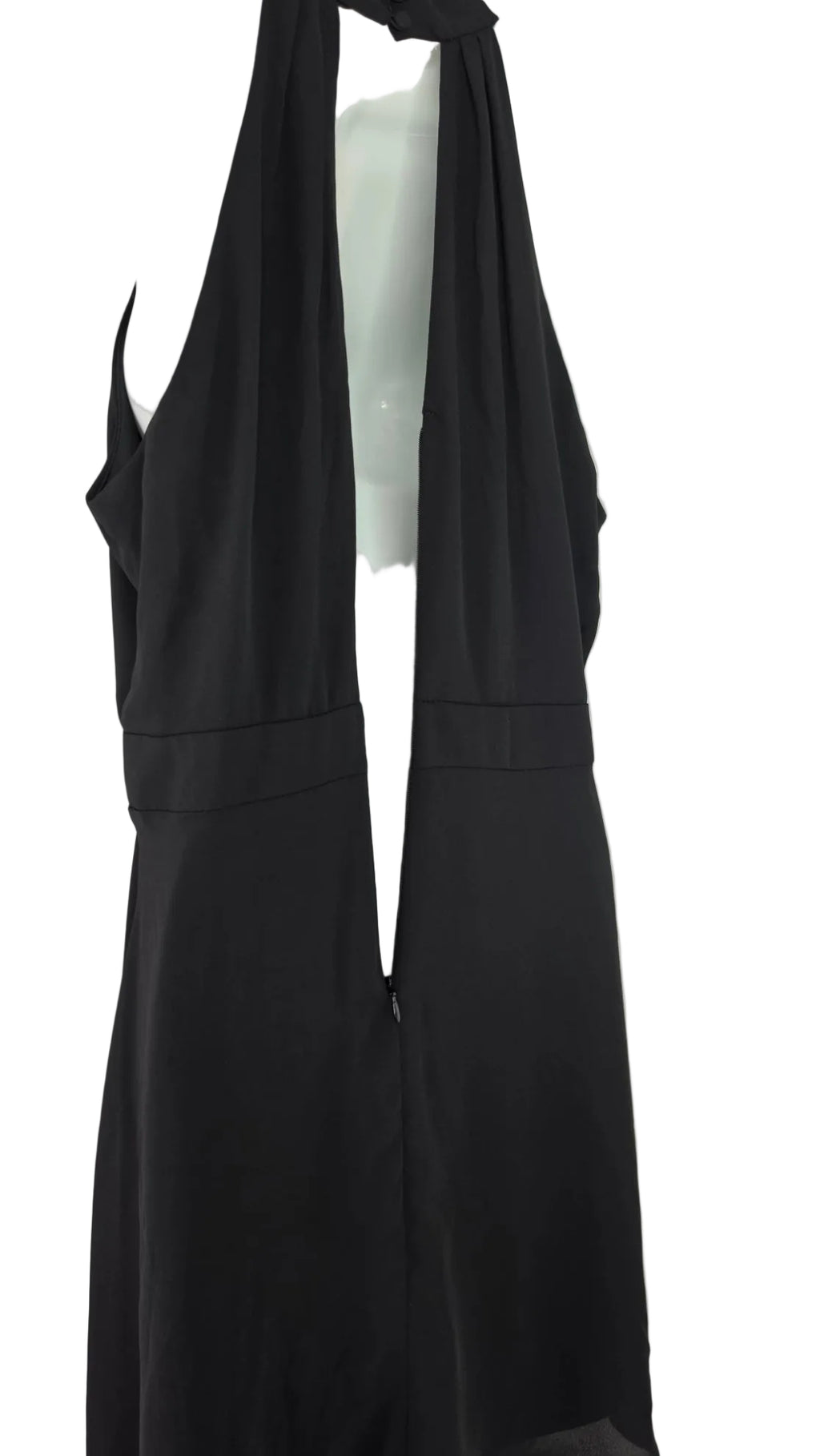 Express Women’s Size 10 Black Halter Dress Keyhole Open Back Fit & Flare