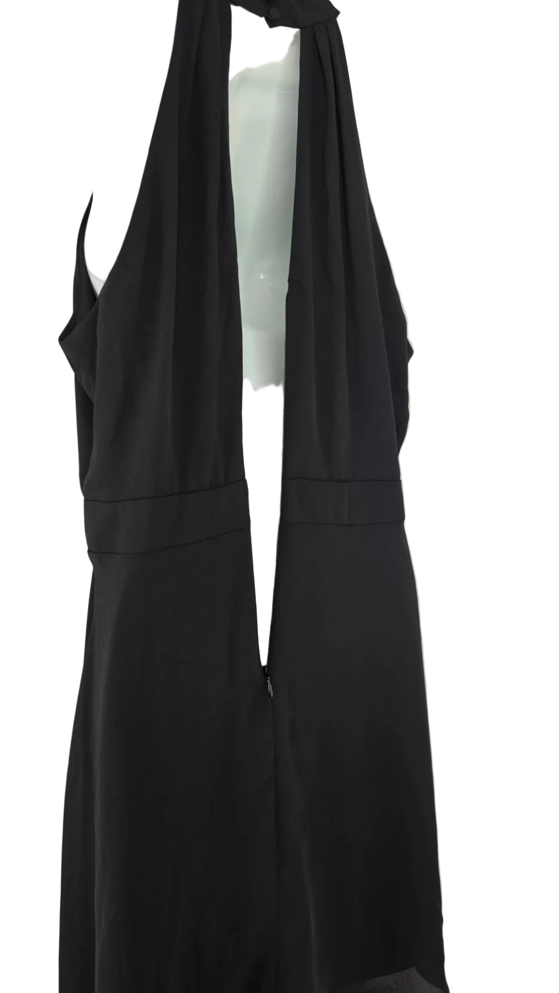 Express Women’s Size 10 Black Halter Dress Keyhole Open Back Fit & Flare