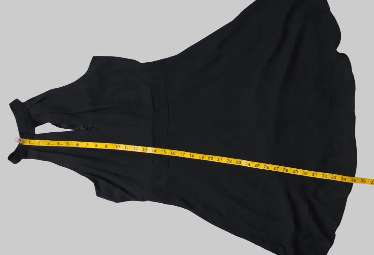 Express Women’s Size 10 Black Halter Dress Keyhole Open Back Fit & Flare
