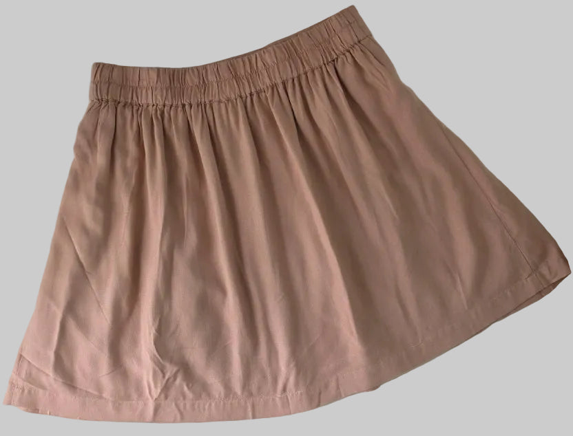 SIM & SAM Dusty Rose Elastic Waist Mini Skirt