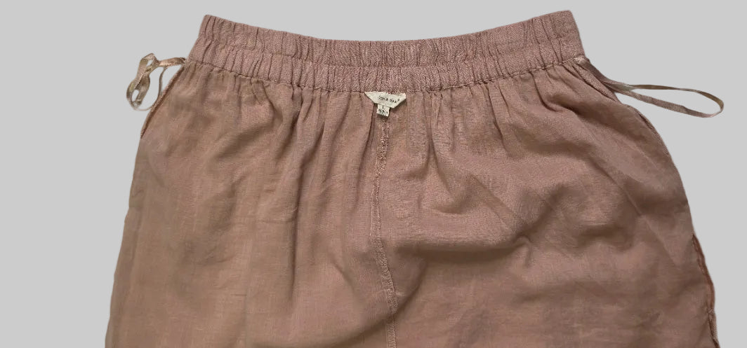 SIM & SAM Dusty Rose Elastic Waist Mini Skirt