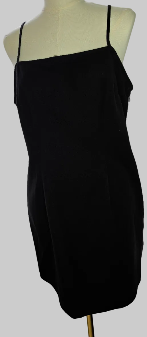 H&M Divided Black Spaghetti Strap Mini Dress Square Neck