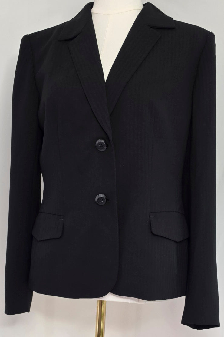 Jones New York Suit Women's Size 8 Black Two Button Blazer Career Jacket