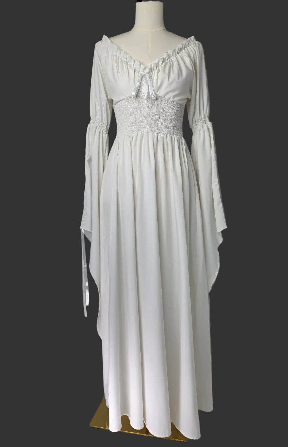 White Renaissance Fairycore Maxi Dress