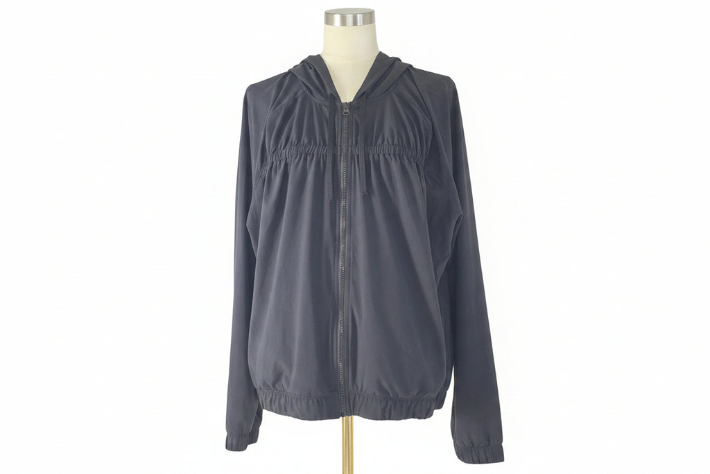 Z by Zella Black Hooded Full Zip Active Jacket – Size L