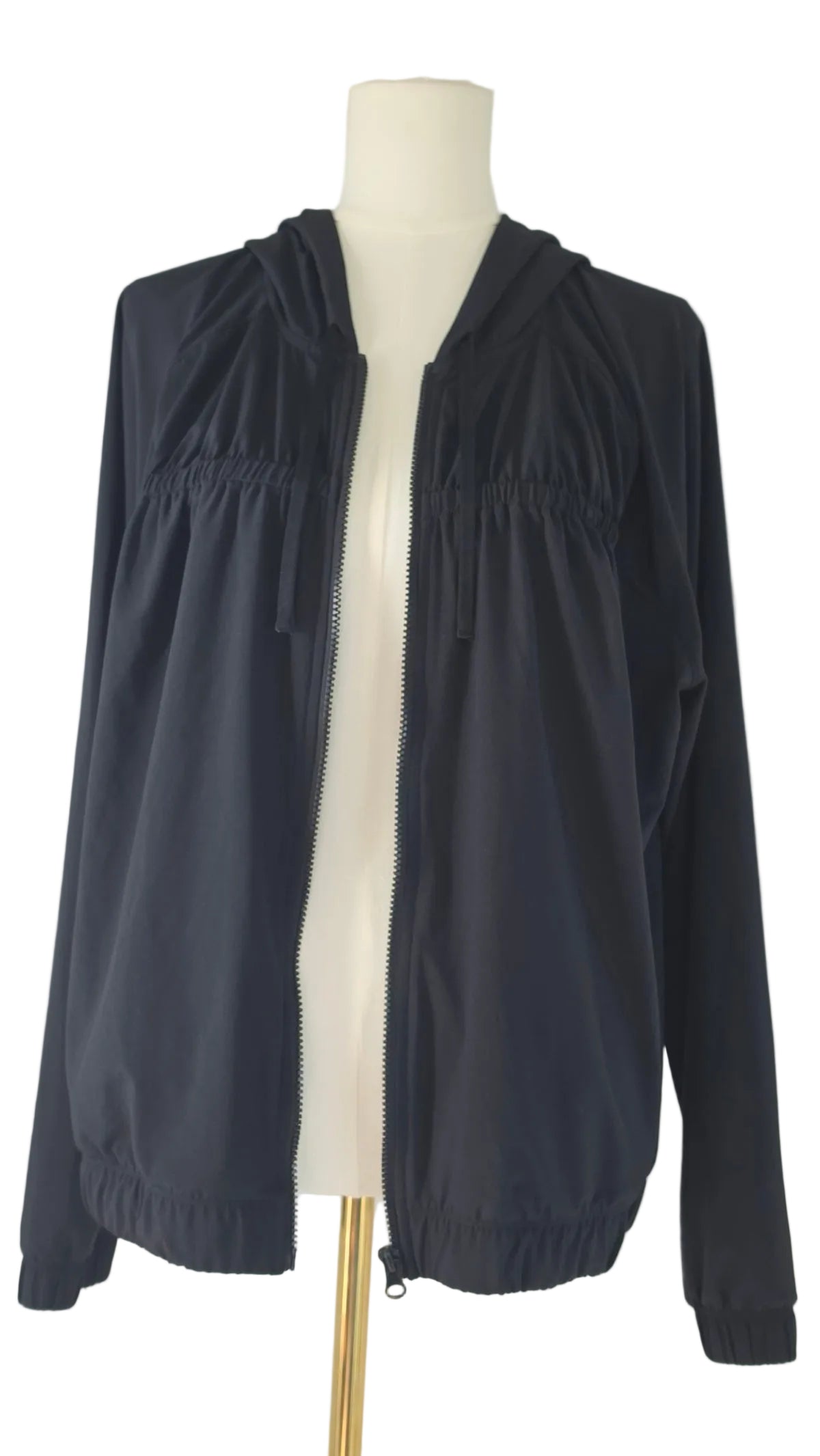Z by Zella Black Hooded Full Zip Active Jacket – Size L