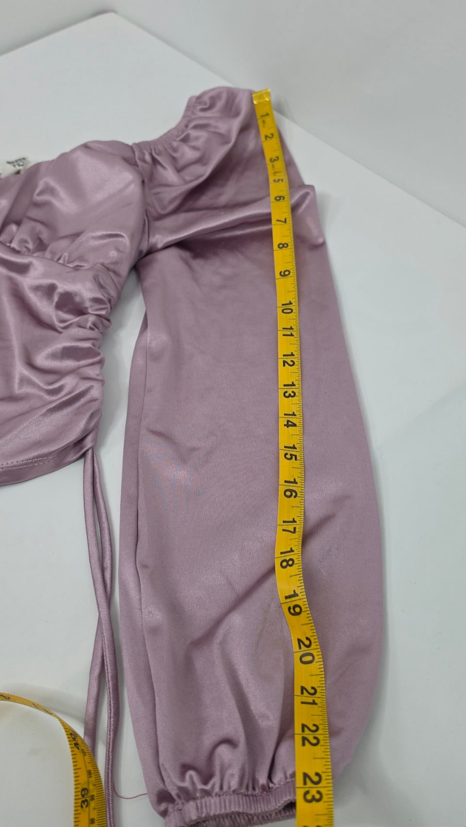 Madden NYC Mauve Satin Ruched Corset Top