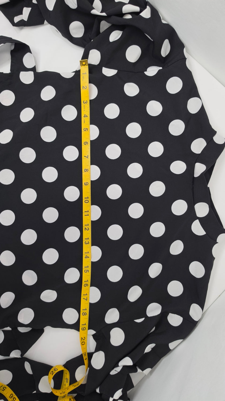 Black & White Polka Dot Ruffle-Sleeve Crop Top