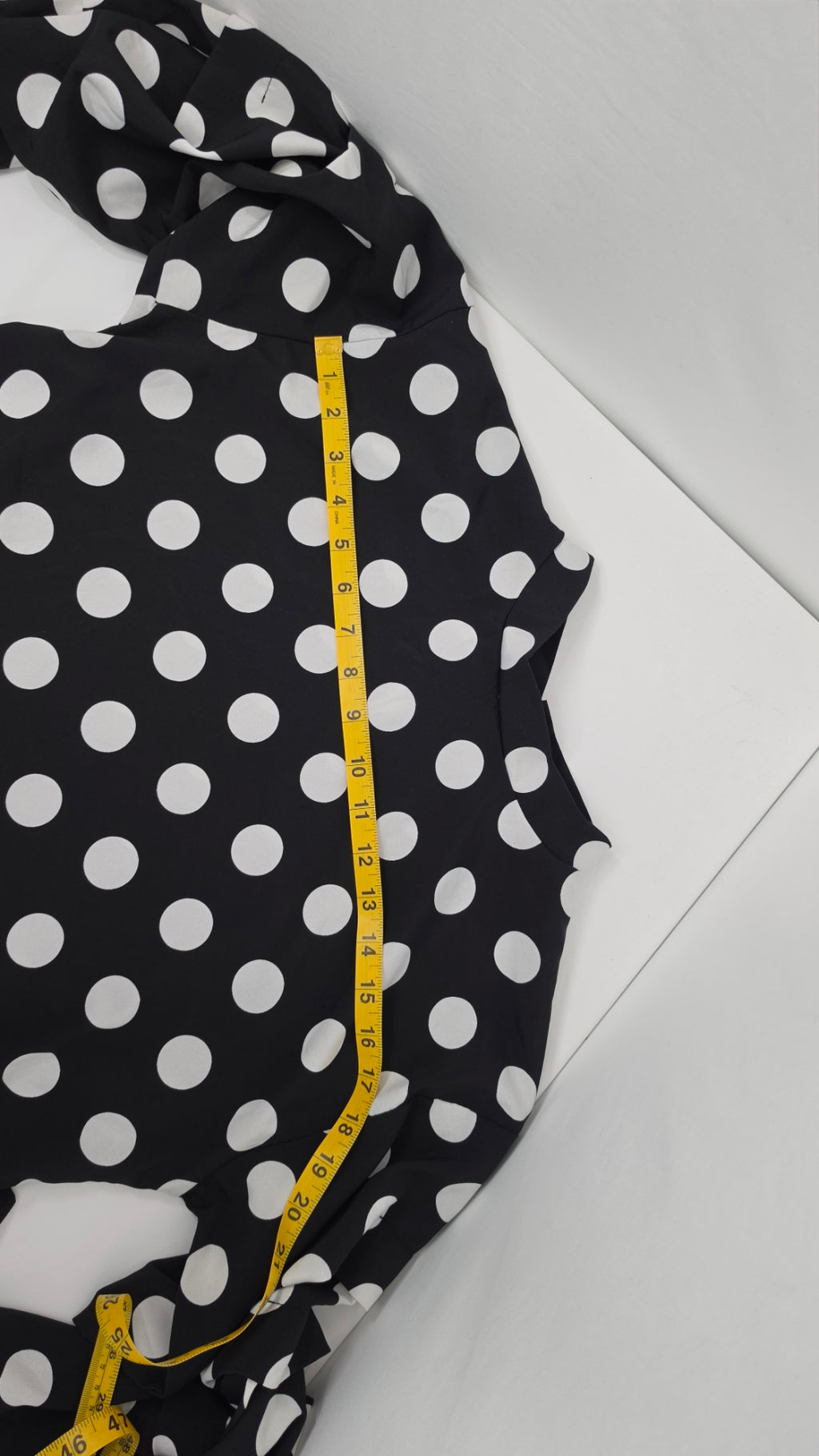 Black & White Polka Dot Ruffle-Sleeve Crop Top