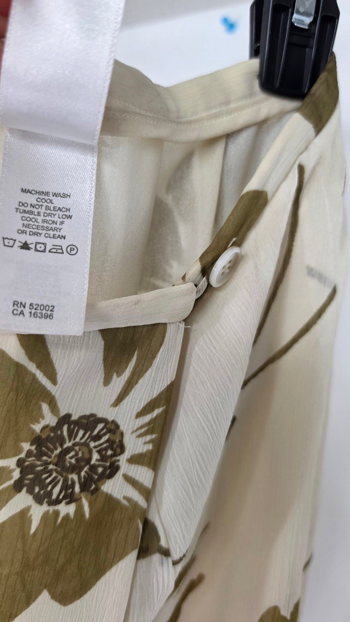 Liz Claiborne Size 14 Floral Midi Maxi Skirt Cream Olive Brown Y2K
