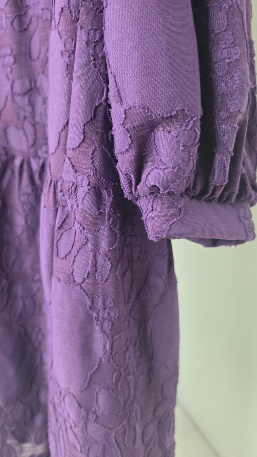 Perceptions New York Purple Floral Tiered Dress
