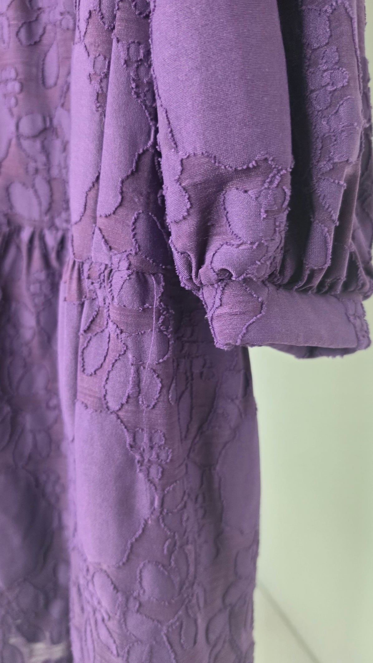 Perceptions New York Purple Floral Tiered Dress