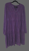 Perceptions New York Purple Floral Tiered Dress