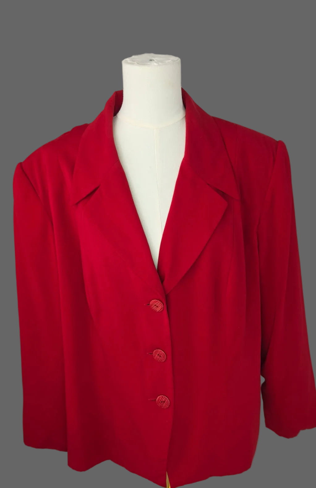 Maggie McNaughton Vintage Red Blazer Women’s 18W Plus Size 3 Button