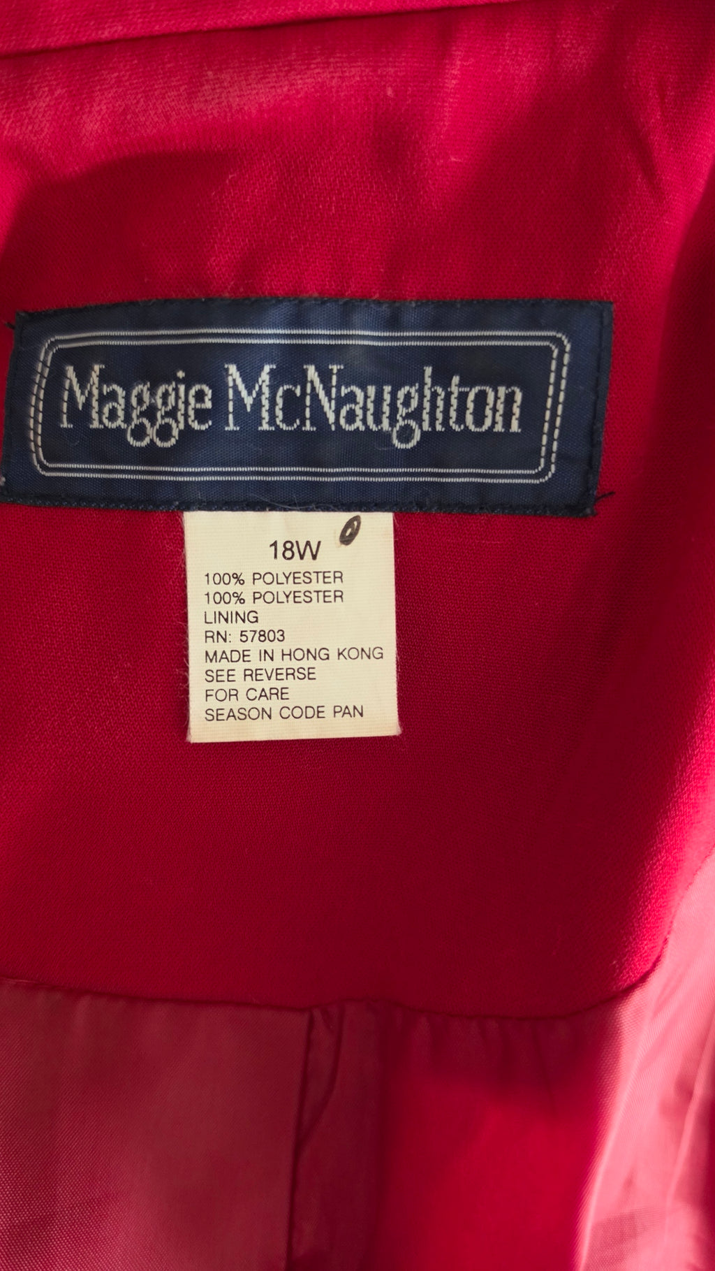 Maggie McNaughton Vintage Red Blazer Women’s 18W Plus Size 3 Button