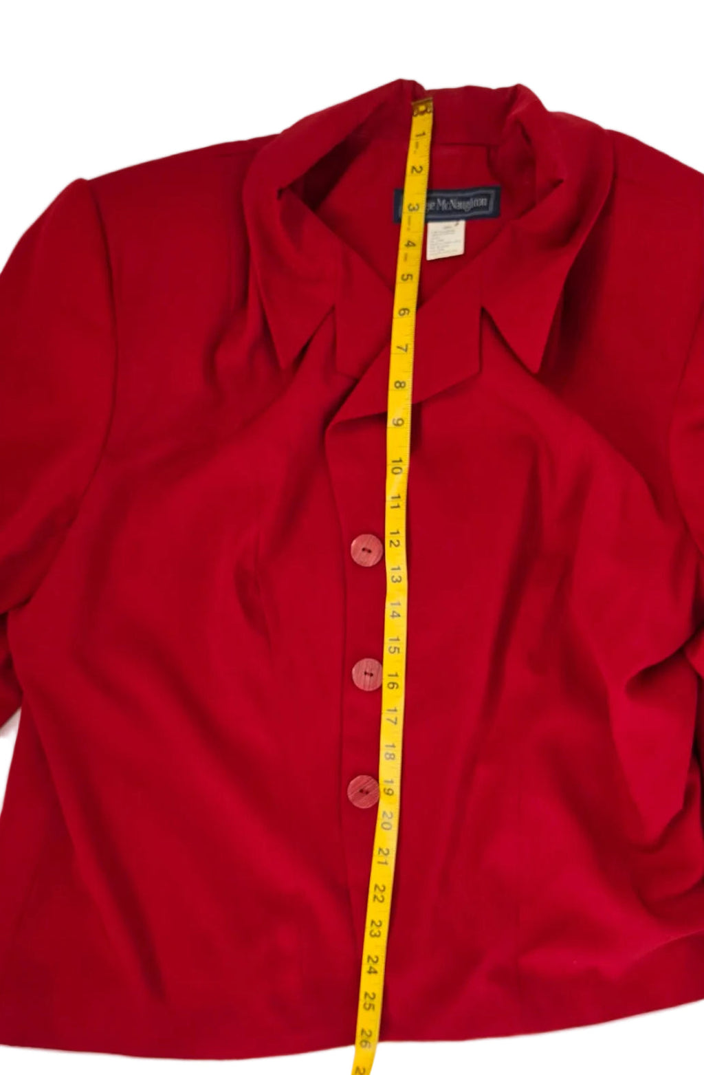 Maggie McNaughton Vintage Red Blazer Women’s 18W Plus Size 3 Button