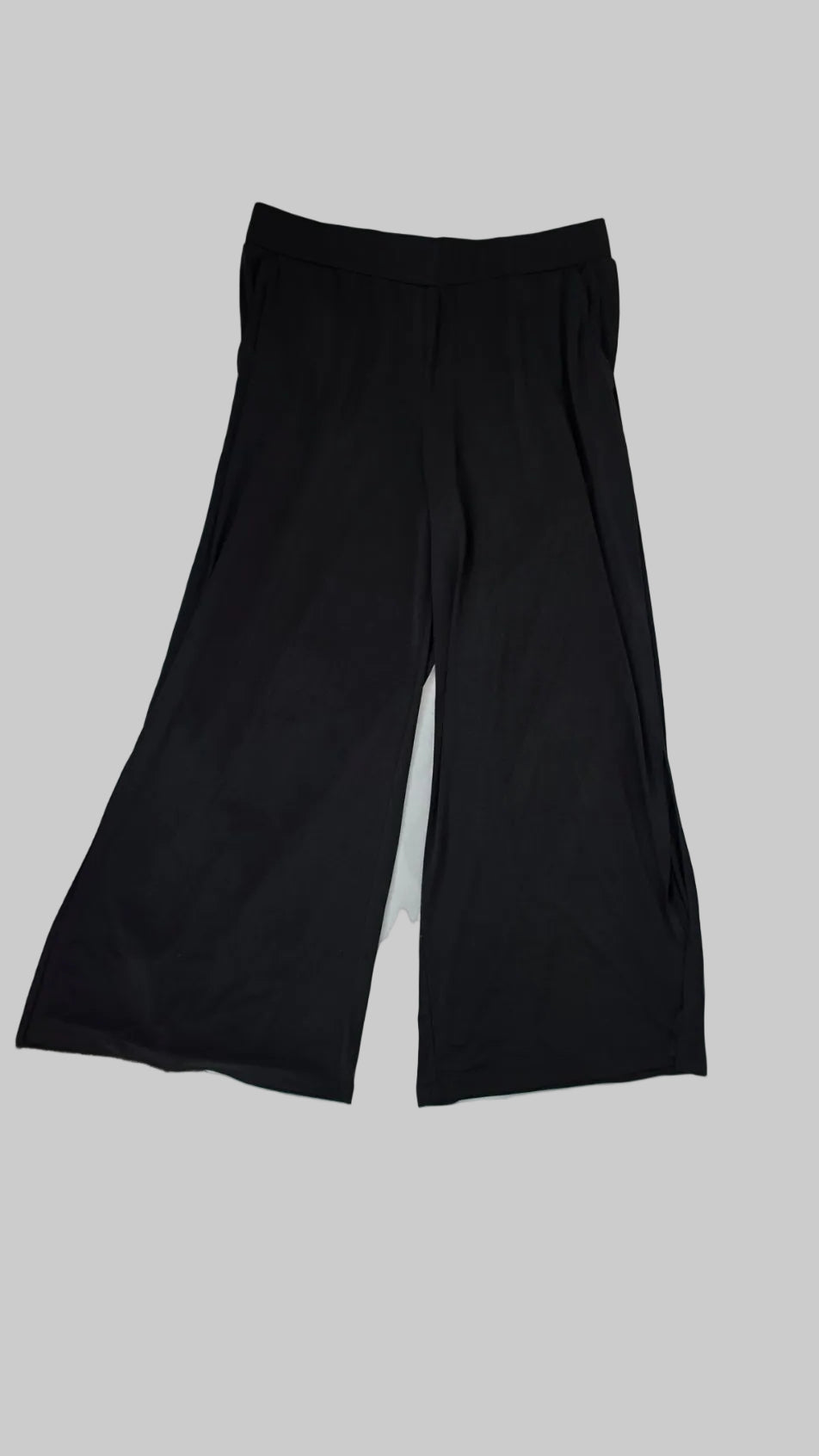G.I.L.I. Black Wide Leg Palazzo Pants Women’s Large Stretch Pull-On