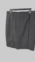 White House Black Market Size 10 Black White Micro Dot Pencil Skirt Ruffle Hem