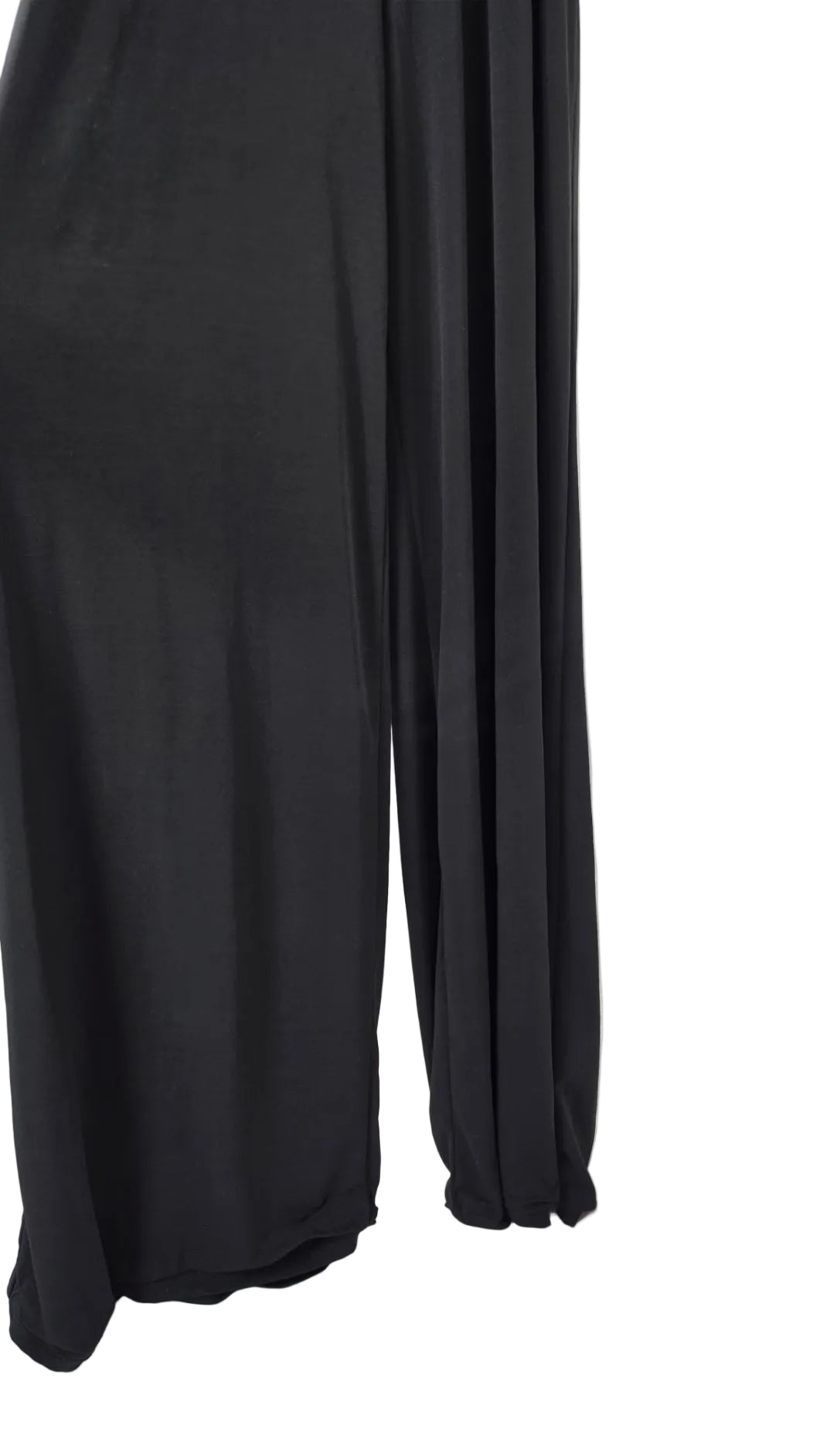 Urban K Black Wide Leg Jumpsuit Large Spaghetti Strap Draped Blouson